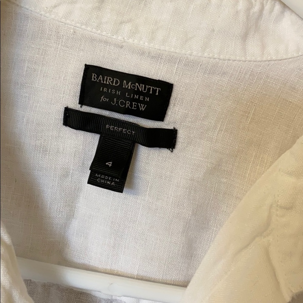 Button Down White Linen - image 2